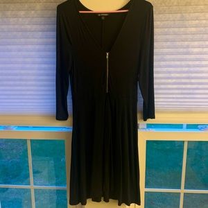 Express black long sleeved dress